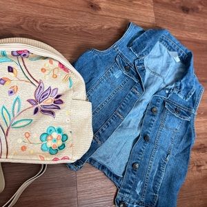 Short sleeve jean jacket